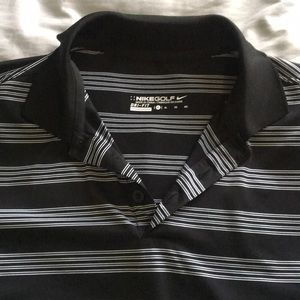 Nike Golf Polo Youth XL Black/White stripe